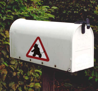 "advarsel! Troll" dørklistremerke - Tenstickers