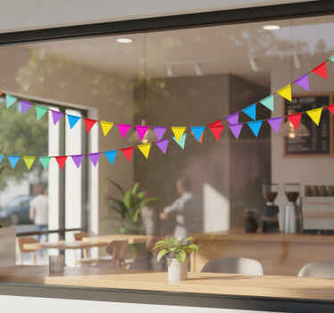 Colorful carnival decorations shop window sticker - TenStickers