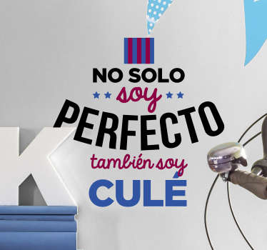 Vinilo frase fútbol para barcelonistas - TenVinilo