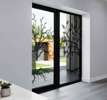 Vinilo para cristal árbol de invierno negro - TenVinilo