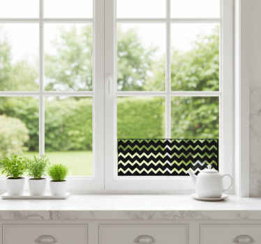 Vinilo para cristal patrón zig-zag horizontal delgado - TenVinilo