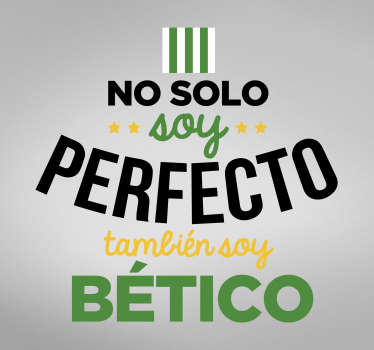 Vinilo frase soy del Betis - TenVinilo
