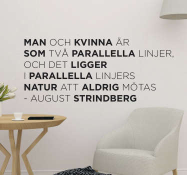 August strindberg citat citat klistermärke - Tenstickers