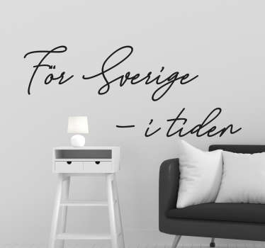 Sverige citat vardagsrum vägg inredning - Tenstickers