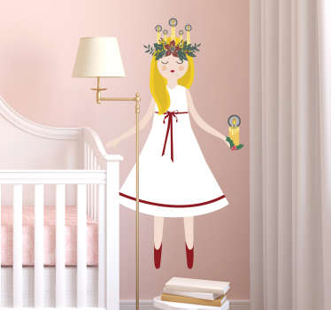 Santa lucia ängel vägg klistermärken för barn - Tenstickers