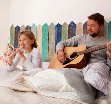 Naklejka ścienna nad łóżko płot - TenStickers