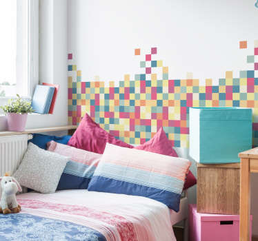 Geometryczna mozaika naklejka na zagłówek - TenStickers