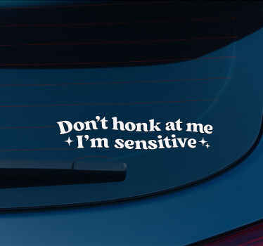 Autosticker niet toeteren - TenStickers