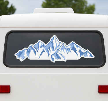Campervan decal mountain skyline - TenStickers