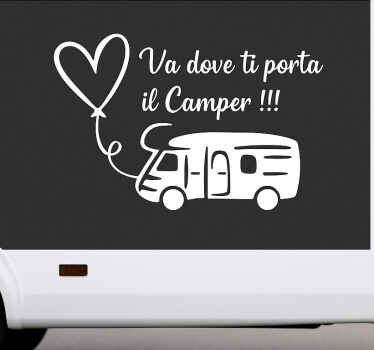 Adesivo per roulotte citazione divertente per camper - TenStickers