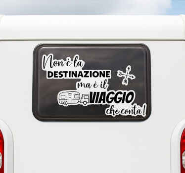 Adesivo per roulotte il viaggio - TenStickers