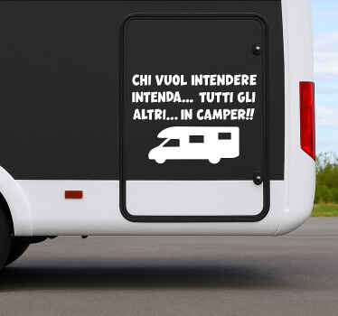 Adesivo per roulotte tutti in camper - TenStickers