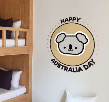 Happy Australia Day Home Wall Sticker - TenStickers