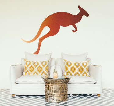 Watercolour Kangaroo Animal Wall Sticker - TenStickers