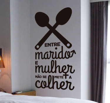 Autocolantes textos marido e mulher - TenStickers