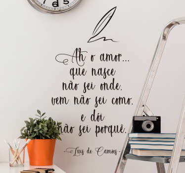 Autocolantes textos poema de amor - TenStickers