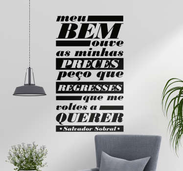 Autocolantes textos amar pelos dois - TenStickers