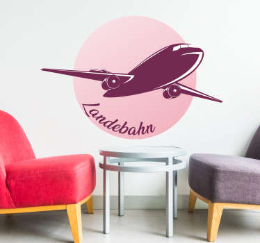 Wandtattoo Jugendzimmer Flug Landebahn - TenStickers