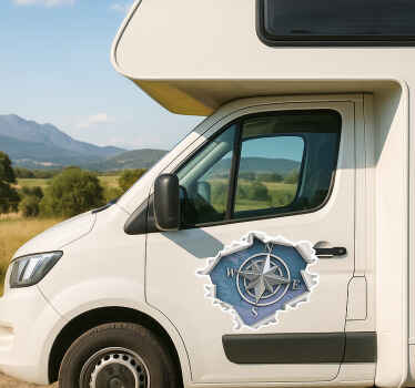 Camper decal 3d effect compass rose - TenStickers