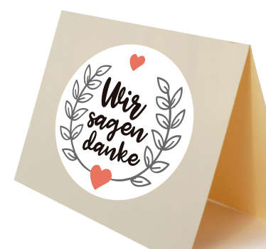 Text Aufkleber Danksagung - TenStickers