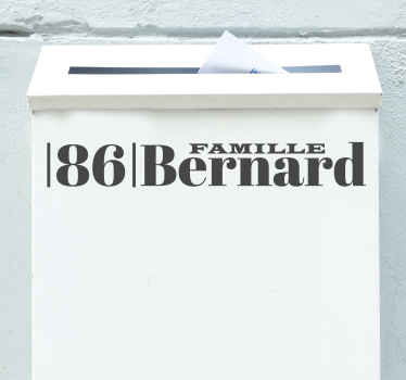 Sticker boîte aux lettres personnalisable - TenStickers