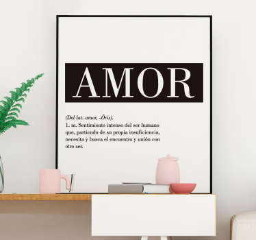 Vinilo frase dibujo minimalista de amor - TenVinilo
