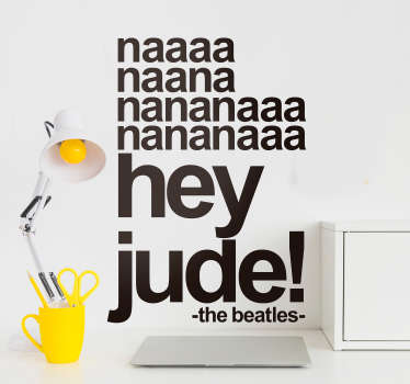 music minimalist drawing lyric wall sticker - TenStickers