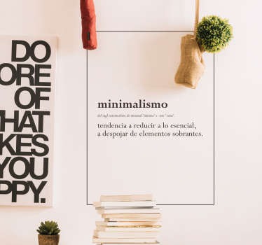 Vinilo frase minimalista significado texto - TenVinilo