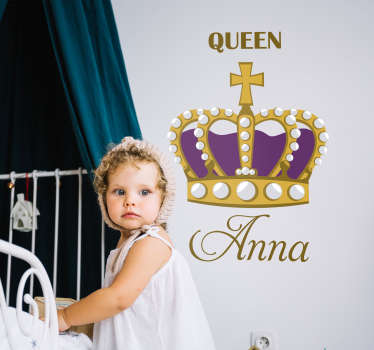 Britain Crown Customisable Sticker - TenStickers