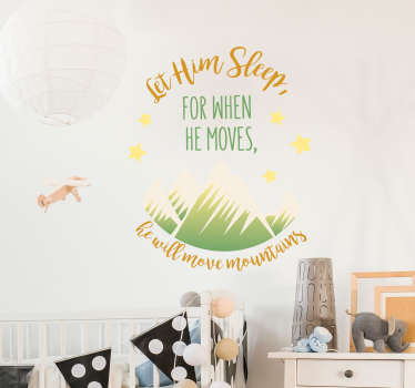 Let him Sleep Wall Bedroom Sticker - TenStickers
