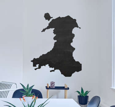 Wales Map Decorative Sticker - TenStickers