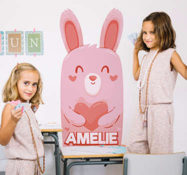 卡通兔子可定制墙贴 - TenStickers