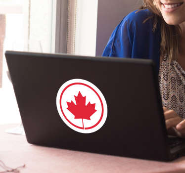 Autocollant Ordinateur Drapeau Canada - TenStickers