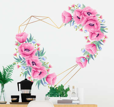 Sticker Original Coeur Feuilles Eucalyptus - TenStickers