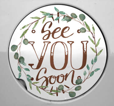 Krans lämnar eucalyptus bil dekal - Tenstickers