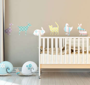 Vinilo con colores pastel y formas geometricas - TenVinilo