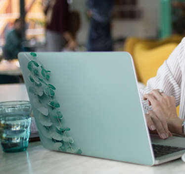 Eucalyptus Leaf Pattern laptop skin - TenStickers