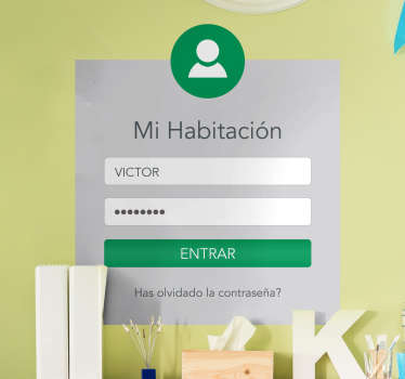 Vinilo para negocio Login y contraseña - TenVinilo