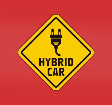 plug-in hybrid Car Sticker - TenStickers