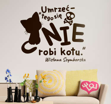 Naklejka na ścianę do domu Cytat Szymborska - TenStickers