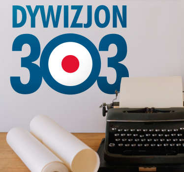 Naklejka na samochód Dywizjon 303 - TenStickers