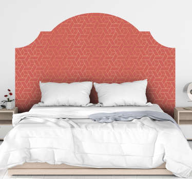 Minimalistischer korallenfarbener Kopfteilaufkleber - TenStickers