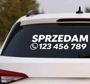 Naklejka na samochód ogłoszenie sprzedaży pojazdu - TenStickers