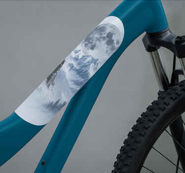 Bike sticker frozen moon frame - TenStickers
