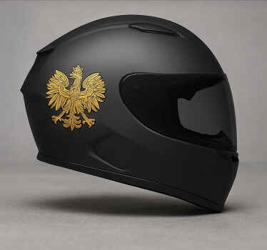 Naklejki na kask motocyklowy emblemat złotego orła - TenStickers