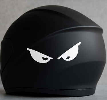 Naklejki na kask motocyklowy grafiki zrzędliwego jeźdźca - TenStickers