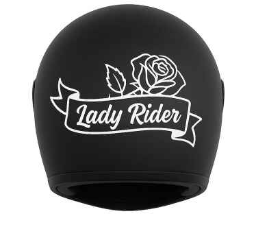 Motorcycle decals lady rider rose - TenStickers