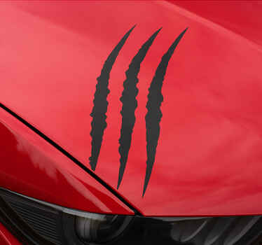 Naklejka na samochód 3d efekt zarysowania - TenStickers