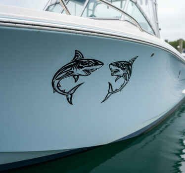 Vinilo para barco tiburón tribal - TenVinilo