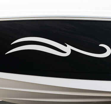Stickers bateau vague élégante - TenStickers